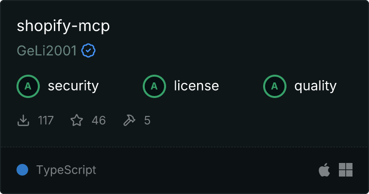 Shopify MCP server