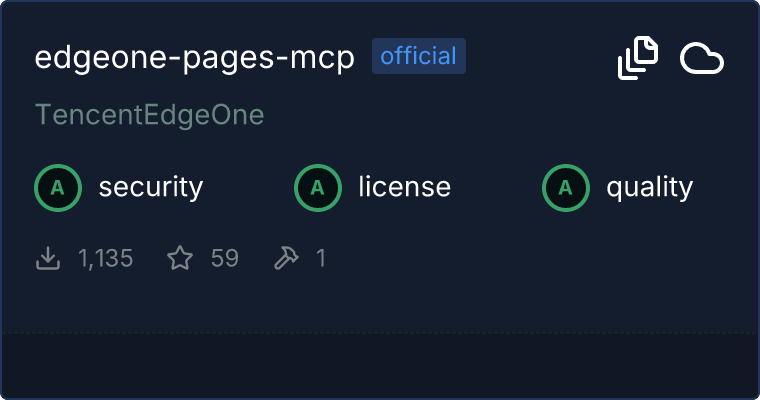 EdgeOne Pages MCP server