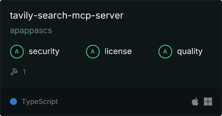 tavily-search-mcp-server MCP server