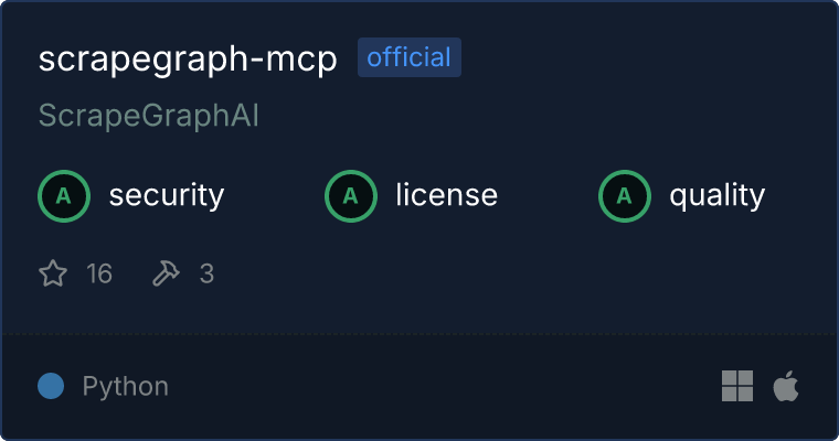 ScrapeGraph Server MCP server