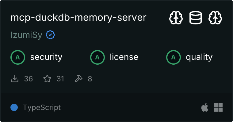 DuckDB Knowledge Graph Memory Server MCP server