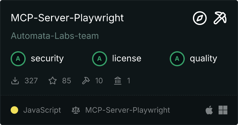 MCP-Server-Playwright MCP server