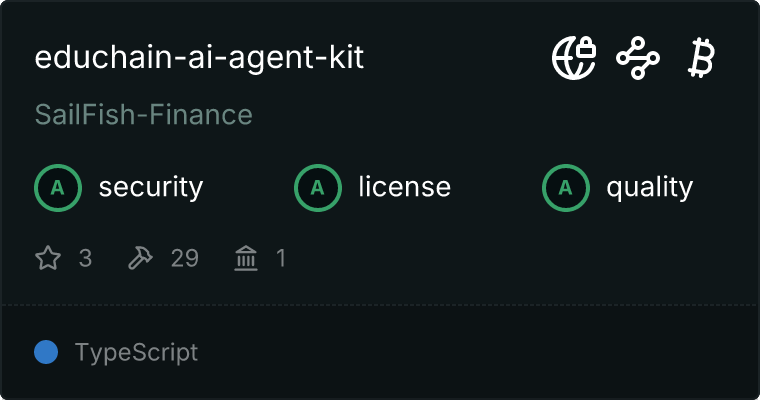 EDUCHAIN Agent Kit MCP server