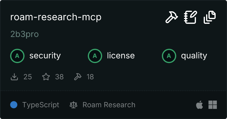 Roam Research MCP server