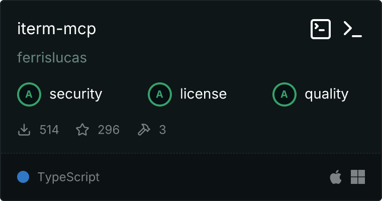 iTerm Server MCP server