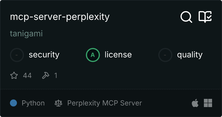 Perplexity Server MCP server