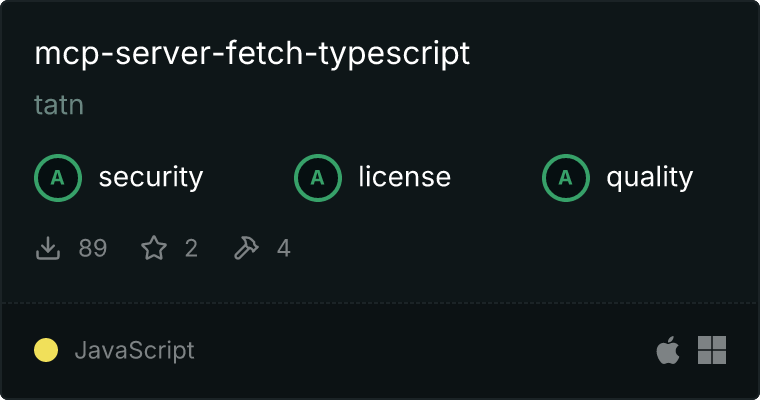 Server Fetch TypeScript MCP server