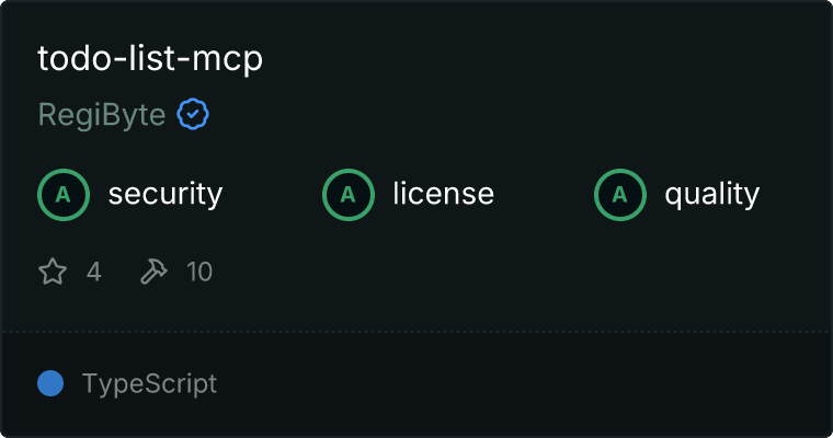 Todo List Server MCP server