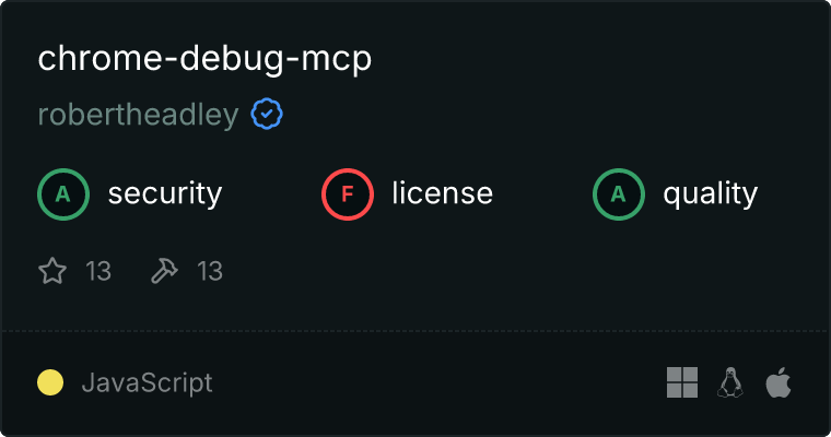 Chrome Debug Server MCP server