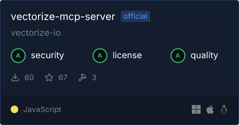 Vectorize MCP server