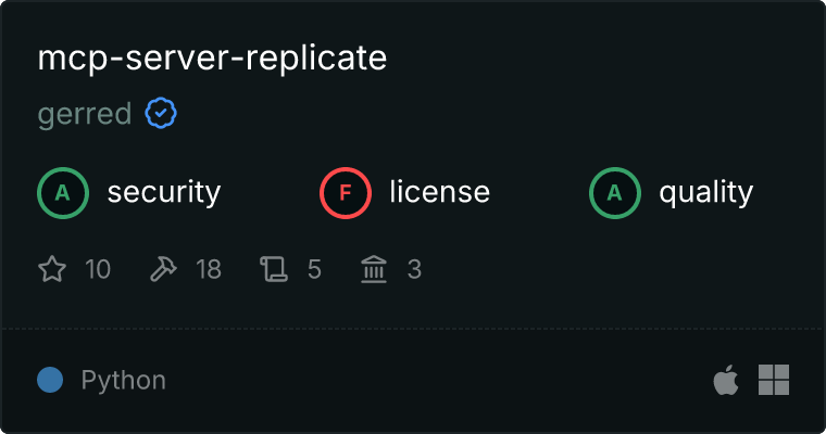 Server Replicate MCP server