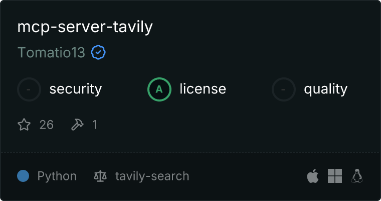tavily-search MCP server