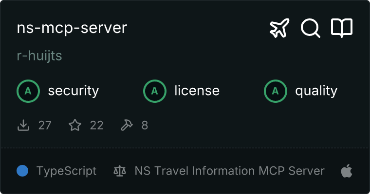 NS Travel Information Server MCP server