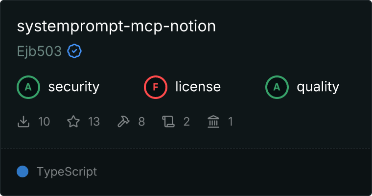 SystemPrompt Notion Server MCP server