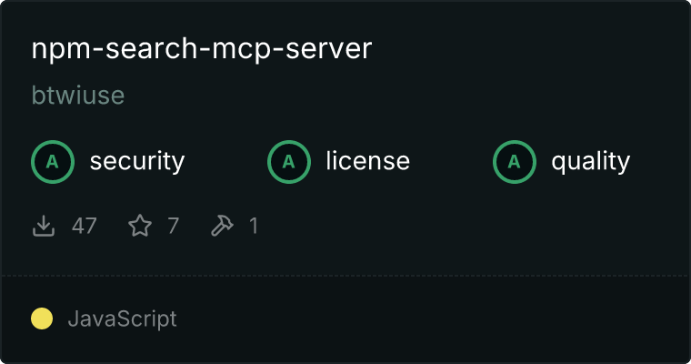 npm-search-mcp-server MCP server
